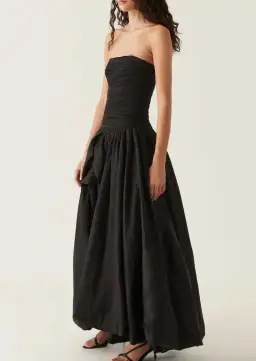 Aje Violette Bubble Hem Maxi Dress Black Size AU 6 for rent on The Volte - image 4