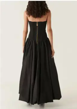 Aje Violette Bubble Hem Maxi Dress Black Size AU 6 for rent on The Volte - image 3