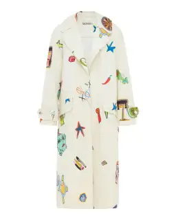 Alemais Checkers Coat Cream Print Size AU 14 for rent on The Volte - image 6