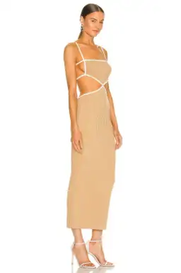 Bec & Bridge Coyote Midi Dress in Camel Size 6 for rent on The Volte - image 2