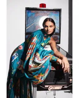 Alemais Rollers Gown Blue Print Size AU 16 for rent on The Volte - image 2