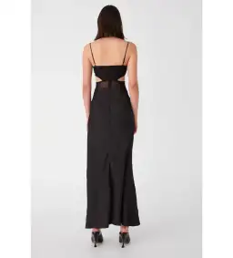 Misha Rebecca Satin Maxi Dress Black Size 10  for rent on The Volte - image 3