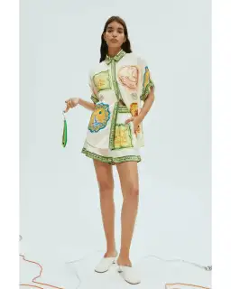 Alemais Porcelain Shirt and Short Set Multi Print Size 16