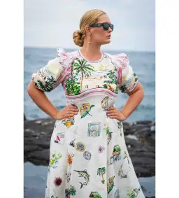 Alemais Sunset Midi Dress Print Size 16 for rent on The Volte - image 2