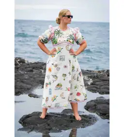 Alemais Sunset Midi Dress Print Size 16 for rent on The Volte - image 3