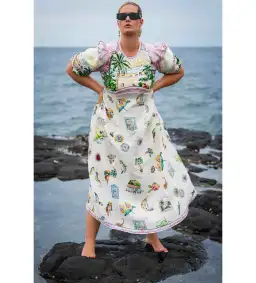 Alemais Sunset Midi Dress Print Size 16 for rent on The Volte - image 4