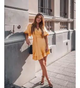 Sheike Bravado Mini Dress Color Mango Size 8