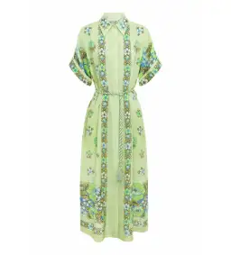 Alemais Velma Shirt Dress Green Size 14  for rent on The Volte - image 4
