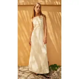 Nude Lucy Ziba Maxi Dress in Eggnog Size 12