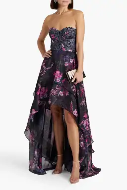 Marchessa Notte Chiffon Gown Floral Size 12