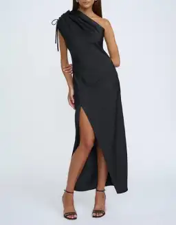 By Johnny One Shoulder Jasmine Dress Black Size 6 for rent on The Volte - image 1