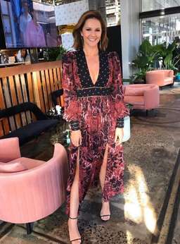 Thurley ‘Dina’ V Neck Crepe Maxi Dress - size 8