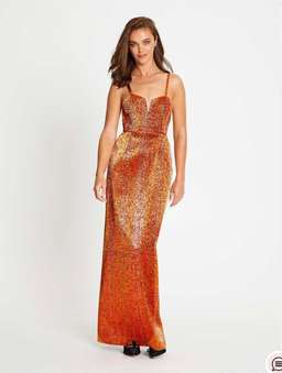 Alice McCall Electric Nights Dress/Gown - Copper size 8 for rent on The Volte - image 4