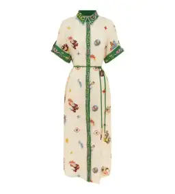 Alemais Seeker Embroidered Midi Shirt Dress Multi Print Size AU 10 for rent on The Volte - image 6