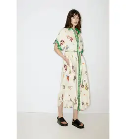 Alemais Seeker Embroidered Midi Shirt Dress Multi Print Size AU 10 for rent on The Volte - image 3