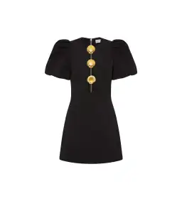 Rebecca Vallance Sirene Puff Sleeve Mini Dress Black Size 8 for rent on The Volte - image 3