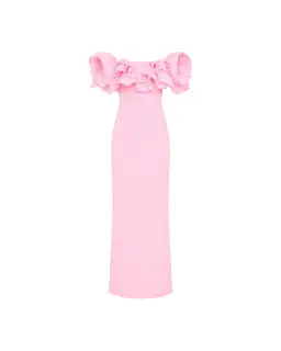 Rebecca Vallance Jenna Off Shoulder Gown Pink Size AU 8 for rent on The Volte - image 4