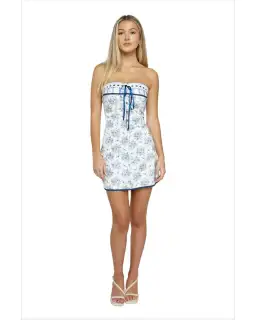 With Jean Sabrin Dress Toile Papillon White Size XS / AU 6 for rent on The Volte - image 3