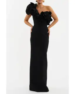 Rebecca Vallance Ella Gown in Black Size AU 12 for rent on The Volte - image 1