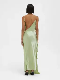 Christopher Esber Cusco Silk Drape Cami Dress in Pistachio Size 10 for rent on The Volte - image 2