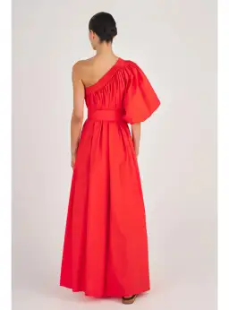 Oroton One Shoulder Maxi Dress True Red Size 16 for rent on The Volte - image 2