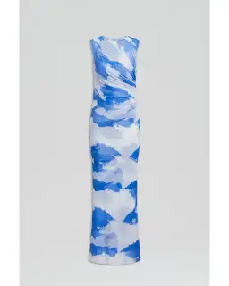 Scanlan Theodore Italian Cloud Print Dress Blue Size AU 6  for rent on The Volte - image 4