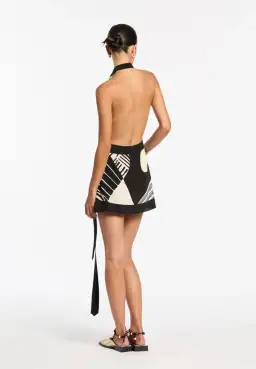 Sir the Label Realisme Wrap Halter Mini Dress Papier Print Size 1 / AU 8 for rent on The Volte - image 3
