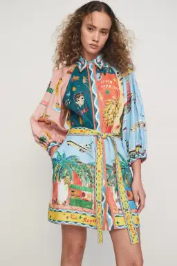 Alemais All Aboard Mini Dress Multi Size 6 for rent on The Volte - image 2