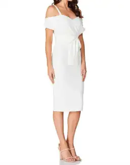 Pasduchas Zenith Midi Dress Ivory Size 10 for rent on The Volte - image 2
