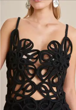 Cult Gaia Nalda Knit Midi Dress in Black Size XS / AU 6 for rent on The Volte - image 5