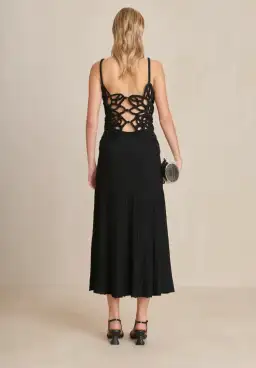 Cult Gaia Nalda Knit Midi Dress in Black Size XS / AU 6 for rent on The Volte - image 4