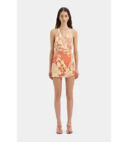 Sir The Label Como Twist Mini Dress in Paradiso Print Size AU 6