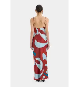 Sir The Label Frankie Slip Maxi Dress in Ruby Reflection Size AU 6 for rent on The Volte - image 4