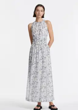 Sir the Label Caprice Cross Back Gown Print Size 6