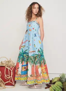 Alemais All Aboard Midi Sundress Print Size 10 for rent on The Volte - image 1