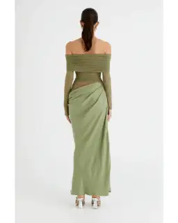 Benni Yasmin Maxi Dress Pistachio Size AU 8 for rent on The Volte - image 4