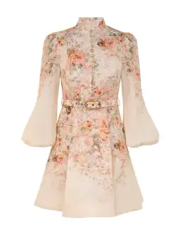 Zimmermann The Illustration Buttoned Mini in Cream Rococo Floral Size 3 / AU 14 for rent on The Volte - image 4