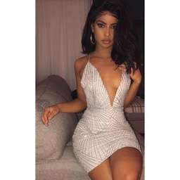 Meshki KAYDA - Silver Dress XS