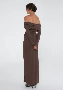 Benni Lorena Maxi Dress Ash Brown Size 8  for rent on The Volte - image 3