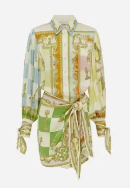 Alemais Checkmate Silk Mini Dress Multi Size AU 10 for rent on The Volte - image 3