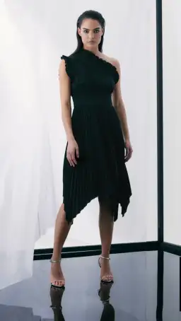 Mossman THE LADY LIKE MIDI DRESS Black Size AU 10  for rent on The Volte - image 2