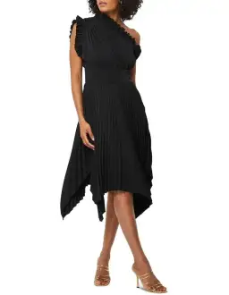 Mossman THE LADY LIKE MIDI DRESS Black Size AU 10  for rent on The Volte - image 1