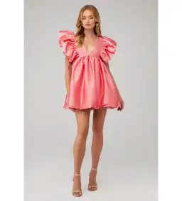 Hansen & Gretel Cosmo Mini Dress in Watermelon Size AU 6