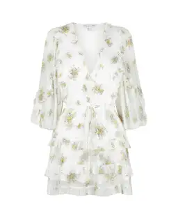 Shona Joy Julieta Balloon Sleeve Frill Mini Dress Print Size AU 14 for rent on The Volte - image 3