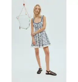 Alemais Airlie Mini Dress Print Size AU 8