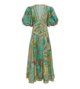 Alemais Franca Midi Dress Green Size 10  for rent on The Volte - image 4