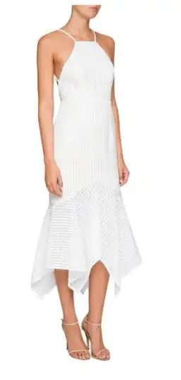 Shona Joy White Lucia Lace Up Midi Dress White Size 10 for rent on The Volte - image 4