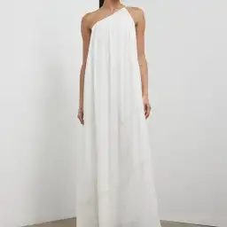 Camilla and Marc Castille One Shoulder Maxi Dress in White Size 10  for rent on The Volte - image 3
