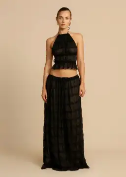 Arcina Ori Juliette Halter Top & Maxi Skirt Set Black Size S / AU 6-8 for rent on The Volte - image 2