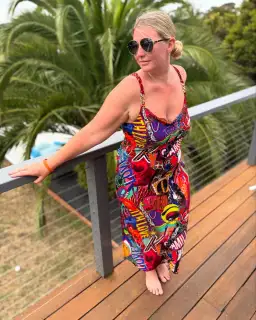 Camilla  Bias Slip With Wide Strap in Radical Birth Print Size L (AU 14) for rent on The Volte - image 1